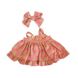 Maxbell Doll Clothes 38cm Fashion Plush Doll Accessories Costumes Soft Doll Outifits pink and hair clips