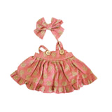 Maxbell Doll Clothes 38cm Fashion Plush Doll Accessories Costumes Soft Doll Outifits pink and hair clips