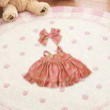 Maxbell Doll Clothes 38cm Fashion Plush Doll Accessories Costumes Soft Doll Outifits pink and hair clips