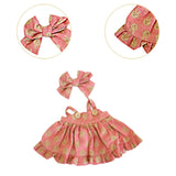 Maxbell Doll Clothes 38cm Fashion Plush Doll Accessories Costumes Soft Doll Outifits pink and hair clips