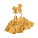 Maxbell Doll Clothes 38cm Fashion Plush Doll Accessories Costumes Soft Doll Outifits yellow and hair clip