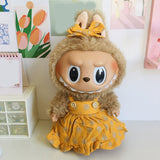 Maxbell Doll Clothes 38cm Fashion Plush Doll Accessories Costumes Soft Doll Outifits yellow and hair clip