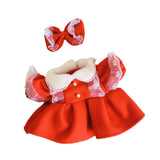 Maxbell Doll Clothes 38cm Fashion Plush Doll Accessories Costumes Soft Doll Outifits red and Bow