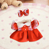 Maxbell Doll Clothes 38cm Fashion Plush Doll Accessories Costumes Soft Doll Outifits red and Bow