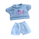 Maxbell Plush Doll Clothes for 15cm 17cm Doll Dress up DIY Soft Doll Sportswear Suit Popcorn