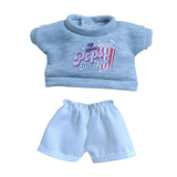 Maxbell Plush Doll Clothes for 15cm 17cm Doll Dress up DIY Soft Doll Sportswear Suit Popcorn