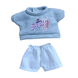 Maxbell Plush Doll Clothes for 15cm 17cm Doll Dress up DIY Soft Doll Sportswear Suit Popcorn