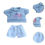Maxbell Plush Doll Clothes for 15cm 17cm Doll Dress up DIY Soft Doll Sportswear Suit Popcorn