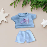 Maxbell Plush Doll Clothes for 15cm 17cm Doll Dress up DIY Soft Doll Sportswear Suit Popcorn