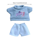 Maxbell Plush Doll Clothes for 15cm 17cm Doll Dress up DIY Soft Doll Sportswear Suit Popcorn