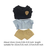 Maxbell Plush Doll Clothes Set Doll Outifit Soft Doll Accessories for 15cm 17cm Doll Administrative