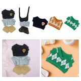 Maxbell Plush Doll Clothes Set Doll Outifit Soft Doll Accessories for 15cm 17cm Doll Administrative