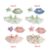 Maxbell 3x Dolls Dress with Hat Hair Accessories Handmade for 15-17cm Dolls Dress up