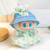 Maxbell 3x Dolls Dress with Hat Hair Accessories Handmade for 15-17cm Dolls Dress up