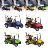 Maxbell Mini Golfcart Model Toy Golfcart Sculpture Ornament for Cake Toppers Gifts Blue