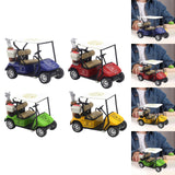 Maxbell Mini Golfcart Model Toy Golfcart Sculpture Ornament for Cake Toppers Gifts Blue