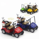 Maxbell Mini Golfcart Model Toy Golfcart Sculpture Ornament for Cake Toppers Gifts Blue