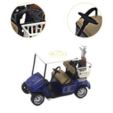 Maxbell Mini Golfcart Model Toy Golfcart Sculpture Ornament for Cake Toppers Gifts Blue