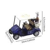 Maxbell Mini Golfcart Model Toy Golfcart Sculpture Ornament for Cake Toppers Gifts Blue