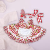 Maxbell Dolls Dress Headband Suit with Bow Brooch Costume for 38cm Dolls Girls Dolls