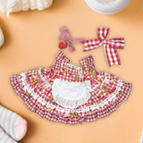 Maxbell Dolls Dress Headband Suit with Bow Brooch Costume for 38cm Dolls Girls Dolls