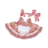 Maxbell Dolls Dress Headband Suit with Bow Brooch Costume for 38cm Dolls Girls Dolls
