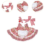 Maxbell Dolls Dress Headband Suit with Bow Brooch Costume for 38cm Dolls Girls Dolls