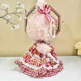 Maxbell Dolls Dress Headband Suit with Bow Brooch Costume for 38cm Dolls Girls Dolls