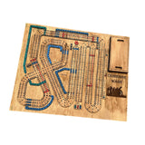 Maxbell Wooden Cribbage Board Game Pocket Sized Tiny Card Game Board for Friend
