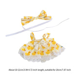 Maxbell 20cm Miniature Doll Clothes Girl Doll Outfits for 20cm Pendant Doll Kids Toy Yellow