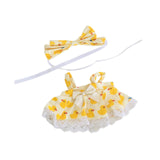 Maxbell 20cm Miniature Doll Clothes Girl Doll Outfits for 20cm Pendant Doll Kids Toy Yellow