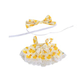 Maxbell 20cm Miniature Doll Clothes Girl Doll Outfits for 20cm Pendant Doll Kids Toy Yellow