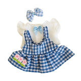 3 Pieces 20cm Miniature Doll Clothes Girl Doll Outfits for 20cm Pendant Doll Blue