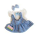 3 Pieces 20cm Miniature Doll Clothes Girl Doll Outfits for 20cm Pendant Doll Blue