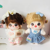 3 Pieces 20cm Miniature Doll Clothes Girl Doll Outfits for 20cm Pendant Doll Blue