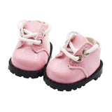 Maxbell Plush Doll Shoes Soft Photo Props Stylish DIY Doll Accessories for 15cm Doll Pink