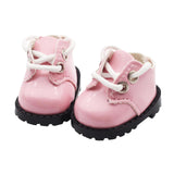 Maxbell Plush Doll Shoes Soft Photo Props Stylish DIY Doll Accessories for 15cm Doll Pink