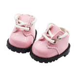 Maxbell Plush Doll Shoes Soft Photo Props Stylish DIY Doll Accessories for 15cm Doll Pink