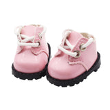 Maxbell Plush Doll Shoes Soft Photo Props Stylish DIY Doll Accessories for 15cm Doll Pink