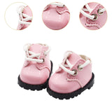 Maxbell Plush Doll Shoes Soft Photo Props Stylish DIY Doll Accessories for 15cm Doll Pink