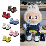 Maxbell Plush Doll Shoes Soft Photo Props Stylish DIY Doll Accessories for 15cm Doll Pink