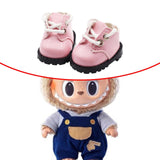 Maxbell Plush Doll Shoes Soft Photo Props Stylish DIY Doll Accessories for 15cm Doll Pink