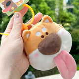 Maxbell 2x Plush Dog Keychain Cute Birthday Gift Decoration Pockets Purse