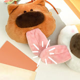 Maxbell 2x Plush Dog Keychain Cute Birthday Gift Decoration Pockets Purse