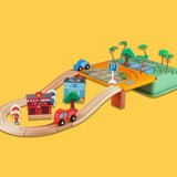 Maxbell Wooden Train and Track Sets DIY for Boys Girls Toddlers Ages 3 4 5 Years Old