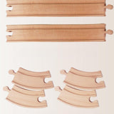 Maxbell Wooden Train and Track Sets DIY for Boys Girls Toddlers Ages 3 4 5 Years Old