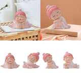 Maxbell Angel Baby Figurine Resin Ballet Girl Face Pose for Book Shelf Table Bedroom Support the Face