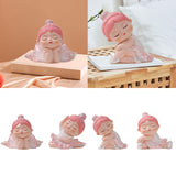Maxbell Angel Baby Figurine Resin Ballet Girl Face Pose for Book Shelf Table Bedroom Support the Face