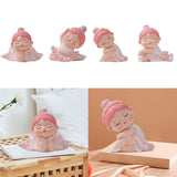Maxbell Angel Baby Figurine Resin Ballet Girl Face Pose for Book Shelf Table Bedroom Support the Face