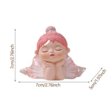 Maxbell Angel Baby Figurine Resin Ballet Girl Face Pose for Book Shelf Table Bedroom Support the Face
